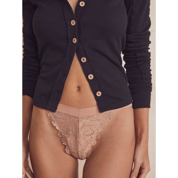 Free People Other - 🎉LAST CHANCE🎉 FREE PEOPLE Everyday Lace Thong Undies / Tuscany